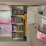 Loft bed with dressing table, drawers, wardrobe, bookshelf and bed Image 2