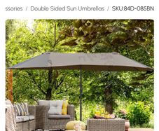 Outsunny 4.6m Garden Parasol Double-Sided Sun Canopy