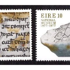 1976 Ireland Centenary of the Founding of the National Library and of The National Museum Commemorative Stamps Mint Never Hinged (MNH)