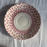 Vintage English Ironstone "Provence Red" Floral Chintz Tea Cup & Saucer Set (11 Pieces - Stamped) Image 4
