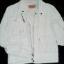 Original Levis Off-White Denim Jacket with Additional Zip and Pocket Detail Image 3