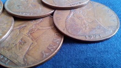 1921 Pennies.