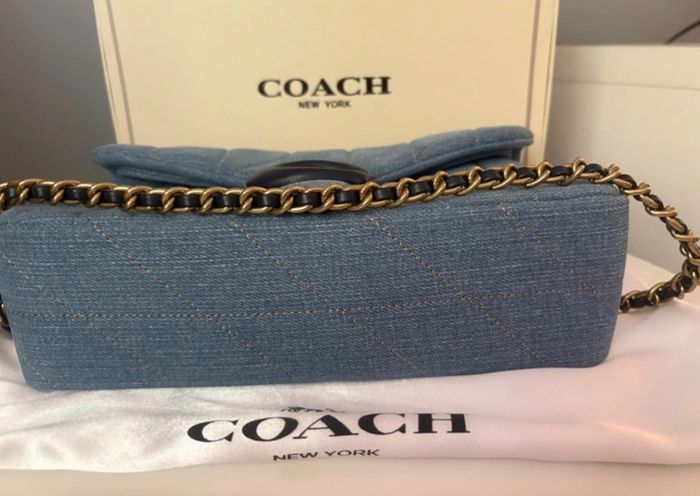 Coach Tabby 26 in quilted denim