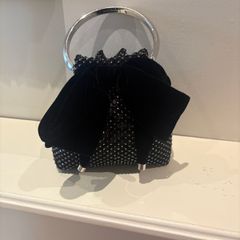 Jimmy Choo Bon Bon Velvet & mesh bag
