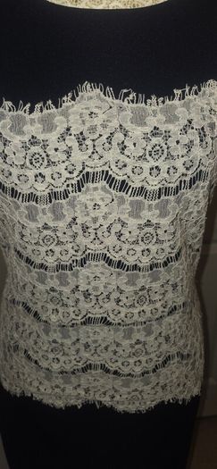 Marc Angelo Navy White Lace Pencil Dress Size 12 Elegant Occasion Midi