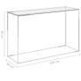 Side Table Silver 120x40x78 cm Stainless Steel and Glass Image 4