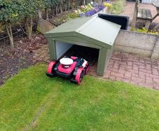 robotic lawnmower shed/garage