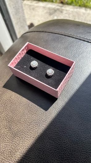 2CT Moissanite Halo Earrings - VVS1 GRA Certified
