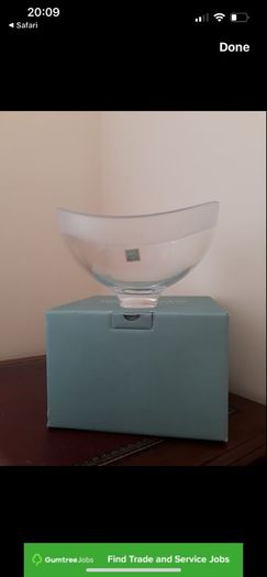 Louise Kennedy Tipperary Crystal BNWT Aster bowl 9inch