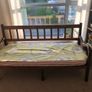 Solid Wood Bench with a cushion Image 4