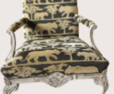 Paterned Baroque-Style Armchair
