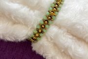 Bracelet Bead, Rhinestone, Metal, Elasticated