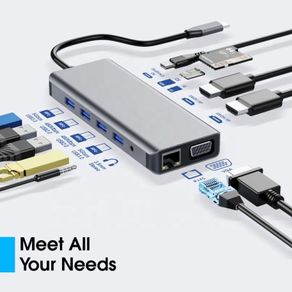 4k 12 in 1 USB-C Hub Docking Station PD Charging Data Transfer