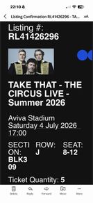 take that tickets