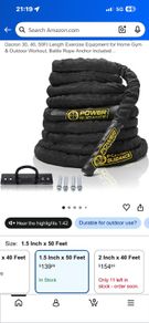 50 Foot Battle Rope And Wall Anchor!!! Cheap!!