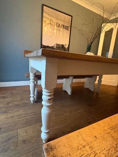 Solid Wood Dining Table & Benches