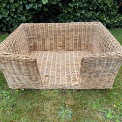 Beautiful Large Wicker Dog Basket (With Optional Cushion)