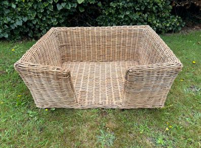 Beautiful Large Wicker Dog Basket (With Optional Cushion)