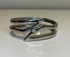 Buckingham Silver Colour Bangle - Hinge Opening Bracelet