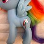 Hasbro 2016 G4 My Little Pony The Movie Rainbow Dash Brushable Hair approx. 6 Inches Dirty Damaged Her hair in some kind of glue Please see photos Image 8