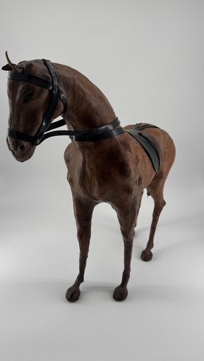 leather horse sculpture