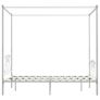 Canopy Bed Frame White Metal 140x200 cm Image 5