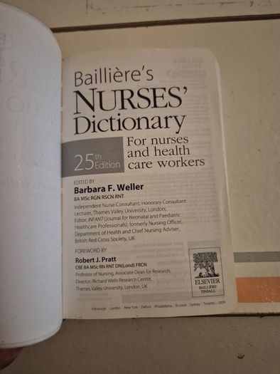 Bailliere's Nurses' Dictionary