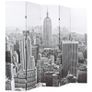 Folding Room Divider 200x170 cm New York by Day Black and White Image 3