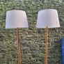 Art Deco pair of inlay wood standard lamps Image 2