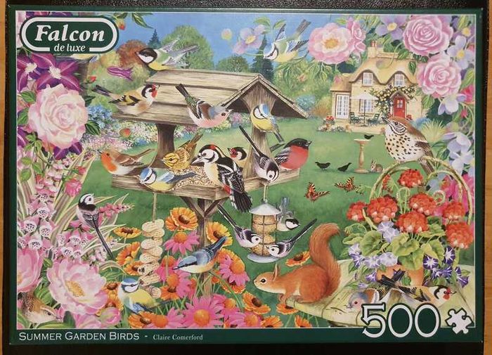 Jumbo Falcon Summer Garden Birds 500 Piece Jigsaw Puzzle