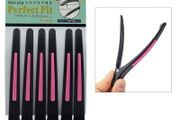 Hairdressing Sectioning Hair Clips with Rubber Bar Styling Hair Clamps - 6 Pcs