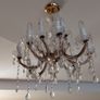Chandelier 12 arm made with SWAROVSKI crystals color gold Image 3