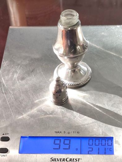 Sterling silver pepper shaker