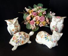 Selection of Aynsley trinket boxes