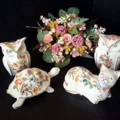 Selection of Aynsley trinket boxes