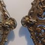 Stunning Pair of Antique Highly Detailed Rococo/Late Baroque Solid Cast Brass Round Mirror Frames with Cherubs Head, Satyr, Flowers and Foliage, One with Mirror and One Without Mirror, Circa 19th Century Image 9
