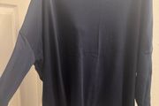 COS navy curves long sleeve top size L UK22/24 EU50/52 Postage included