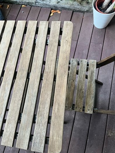 IKEA ASKHOLMEN Outdoor Table and 2 Folding Chairs Set  Good condition