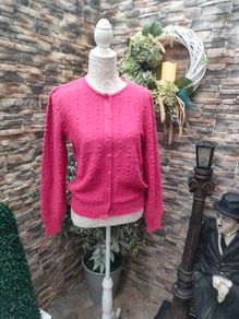 Pink Knitwear cardigan by Heinzelman small