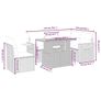 6 Piece Garden Sofa Set with Cushions Beige Poly Rattan Image 5