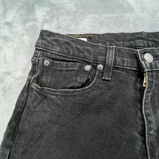 Levis 502 Mens Jeans Black - W30 L29.5 Slim Fit Stretch Premium Denim - Big E