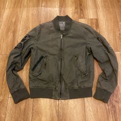 Old surplus khaki green bomber jacket