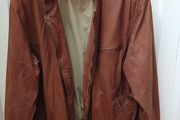 Vintage leather bomber jacket