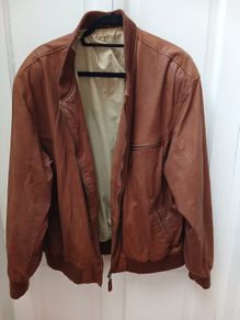Vintage leather bomber jacket