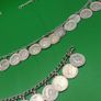 Antique silver three pence necklace, bracelet, earrings, free reg post, D18 Image 4