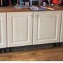 Kitchen + Island + Solid Oak worktops + black sink & gold mixer tap + integrated dishwasher Image 2