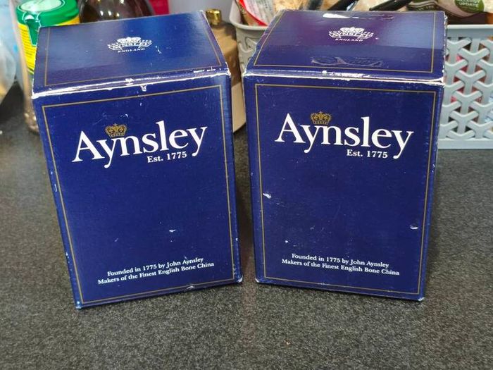 Pair of Aynsley "Cottage Garden" spill vases