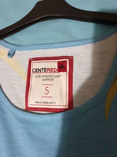 centered lax blue small medium tank top