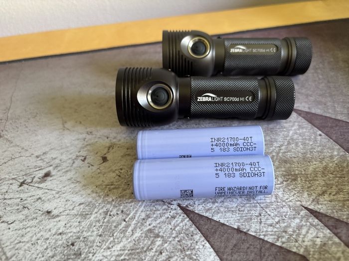 Two Zebralight SC700d Hi Flashlights