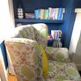 Cosy Wingback Reading Chair, Newly Upholstered Image 4